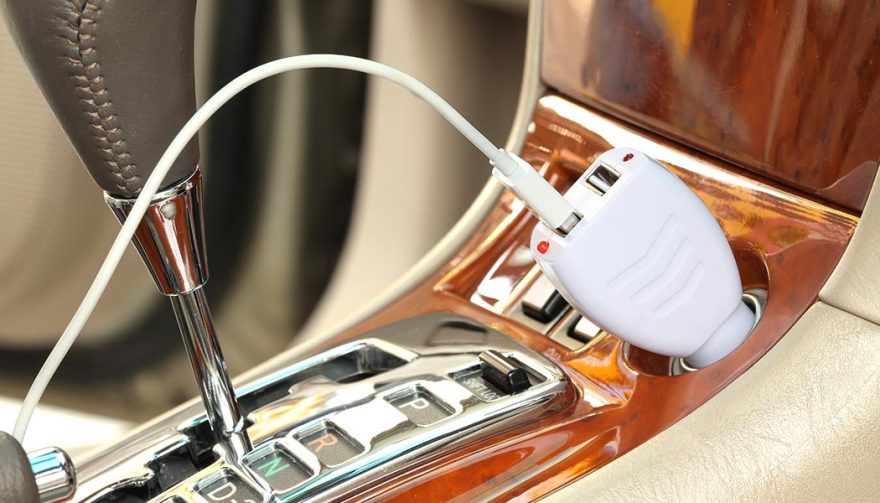 Auto accessories like a USB adapter can come in handy.