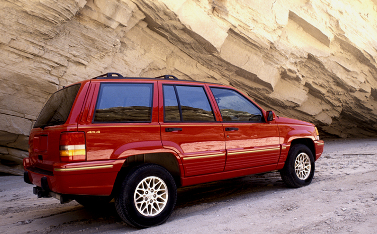 A Jeep Cherokee on an off road adventure