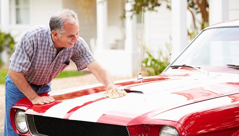 A man works on his restomod