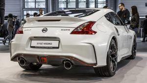 A rear exterior of a Nissan 370Z