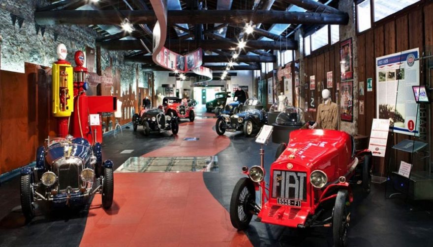 The inside of a car museum shows the appeal these facilities have for car enthusiasts