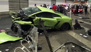 An epic accident shows the carnage involved with supercar crashes