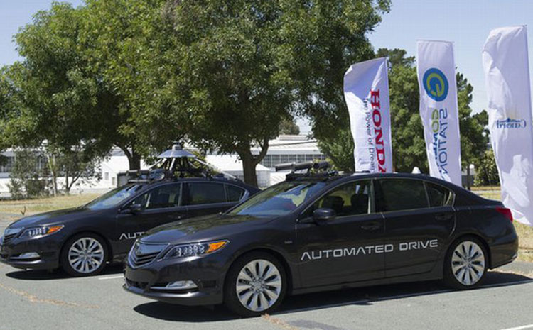 A Honda self-driving car