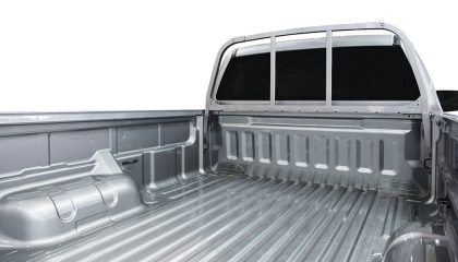 A truck bed that is the focus of chevrolet anti-aluminum ads