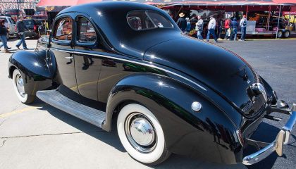 Not a NASCAR car, but a 1939 black Ford was perfect for bootlegging.