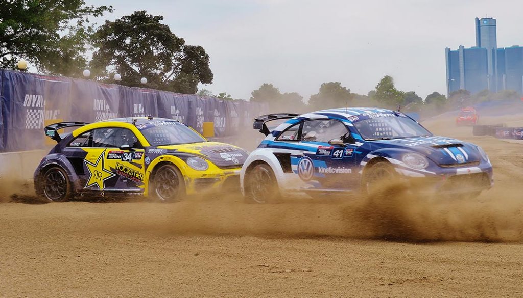 It's sportier, but the Rallycross Volkswagen Beetle keeps the iconic form.