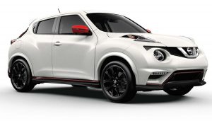 A Nissan Juke Nismo has unique styling.