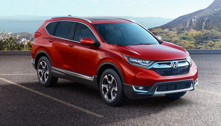 A new Honda CR-V has redesigned headlights.