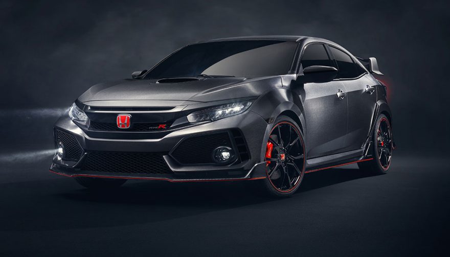 TheCivic Type R Prototype has distinguishing features.