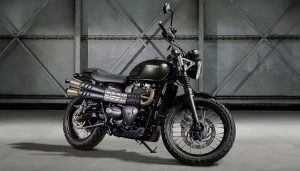 A Triumph Street Scrambler was one of many attractive bikes on display at the 2016 Milan Bike Show