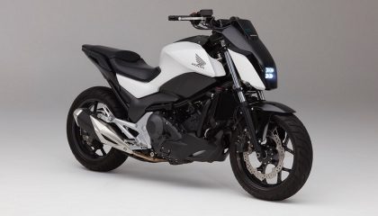 A Honda self-balancing motorcylces looks like a regular motorcycle