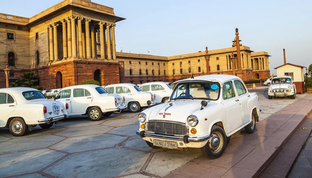 An Ambassador car is iconic on Indian streets