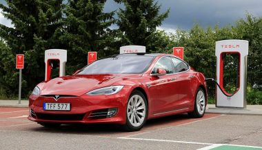 Electric car sales are up, in part thanks to cars like this Tesla Model S