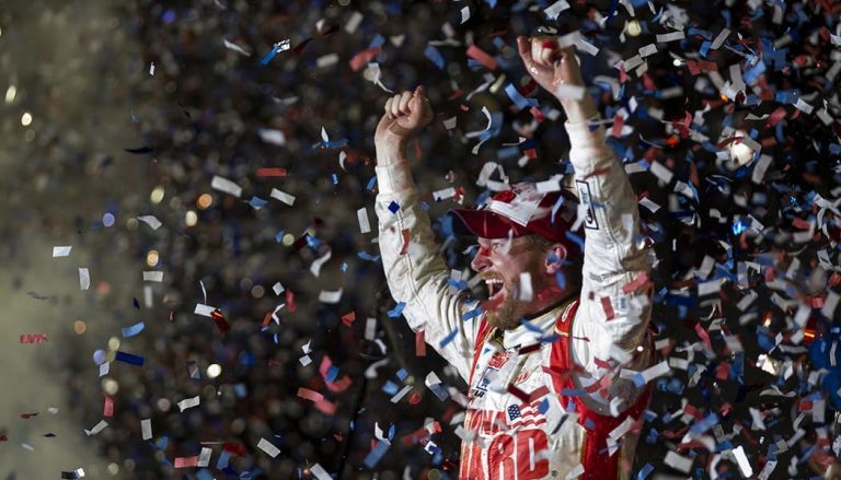 Dale Earnhardt Jr following his 2014 Daytona 500 win