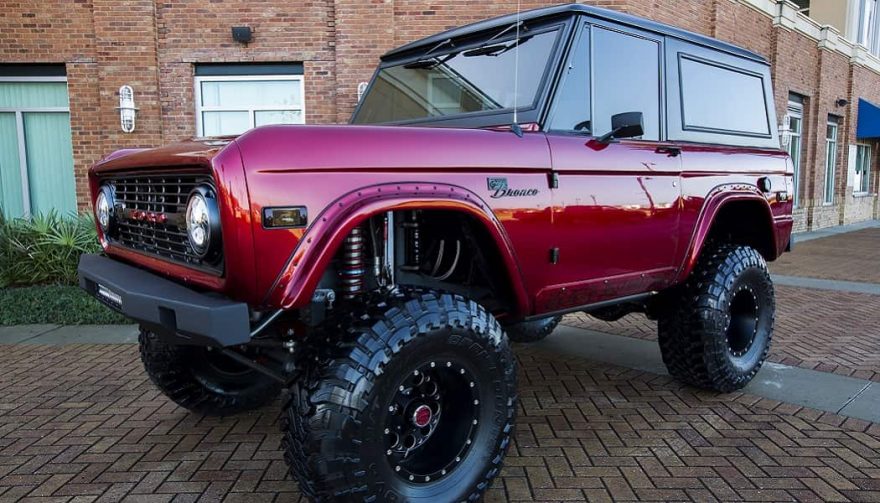 A 1976 Ford Bronco after a custom resto-mod