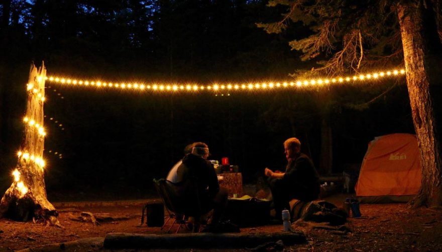 Lights are a good idea while SUV camping