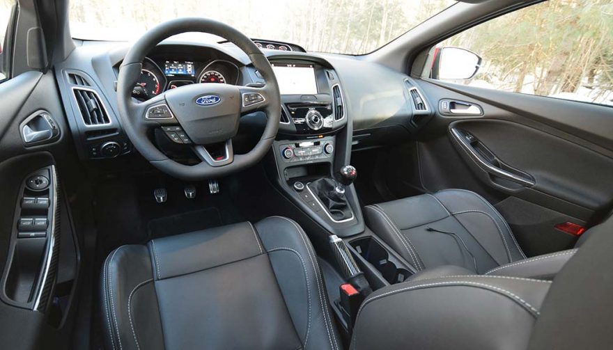 The interior of a Ford Focus ST