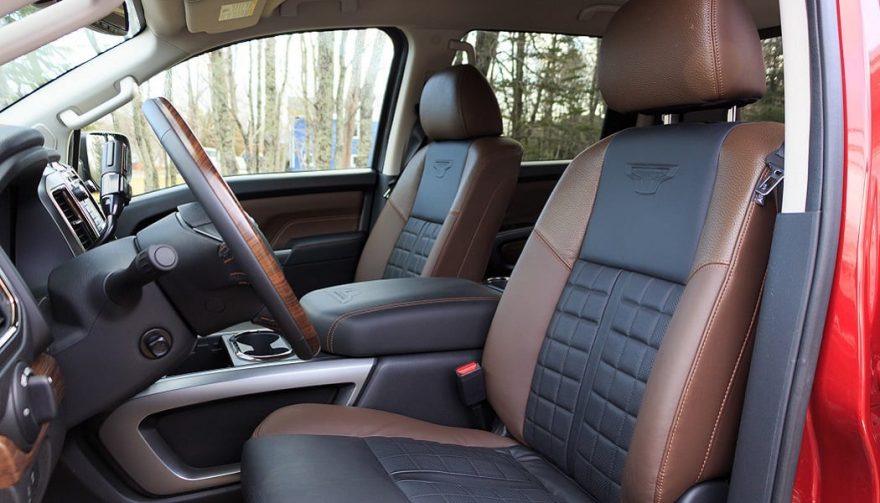 The Nissan Titan Platinum Reserve interior