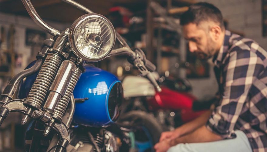 A man learns how to build a motorcycle