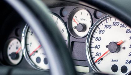 An oil pressure gauge fluctuates while driving