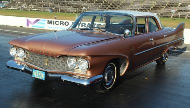 1960 plymouth savoy at race track