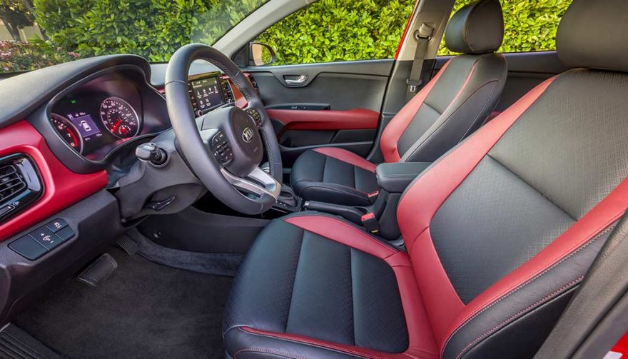 The interior of a 2018 Kia Rio