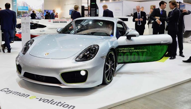 The Caymen e-volution is a Porsche electric car