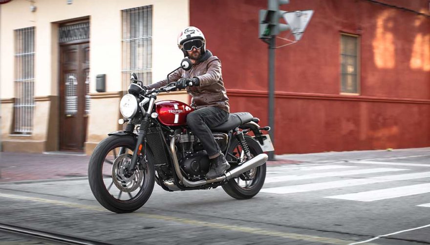 Motorcycle types include the standard Triumph Street Twin