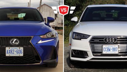 Audi A4 vs Lexus IS350 luxury compact sports sedan matchup