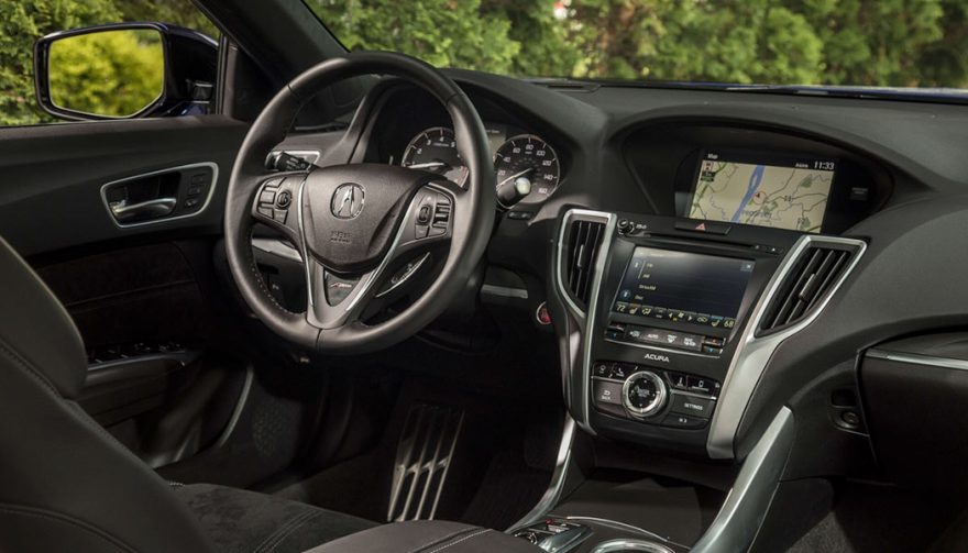 The interior of the new Acura TLX A-Spec