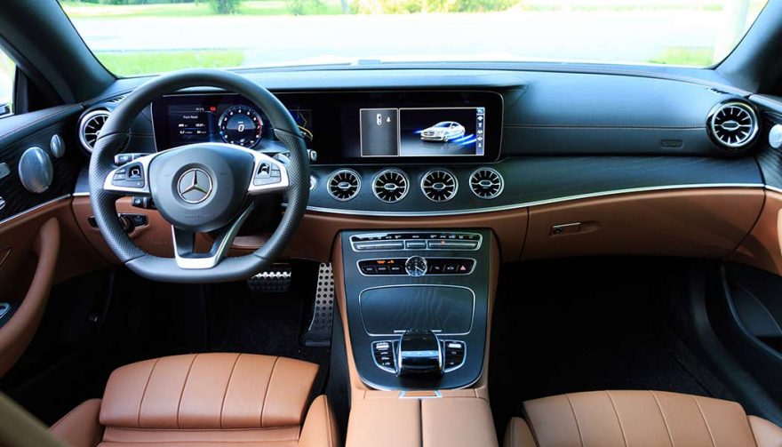 Interior of the Mercedes Benz E400 Coupe