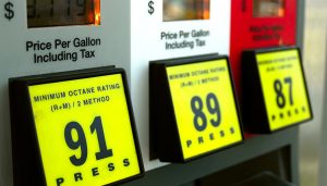 A pump show premium vs regular gas prices