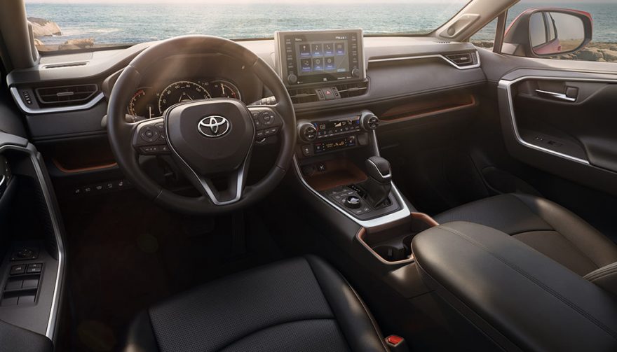 Interior of the 2019 toyota rav4