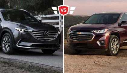 Mazda CX-9 vs Chevrolet Traverse family crossover comparison