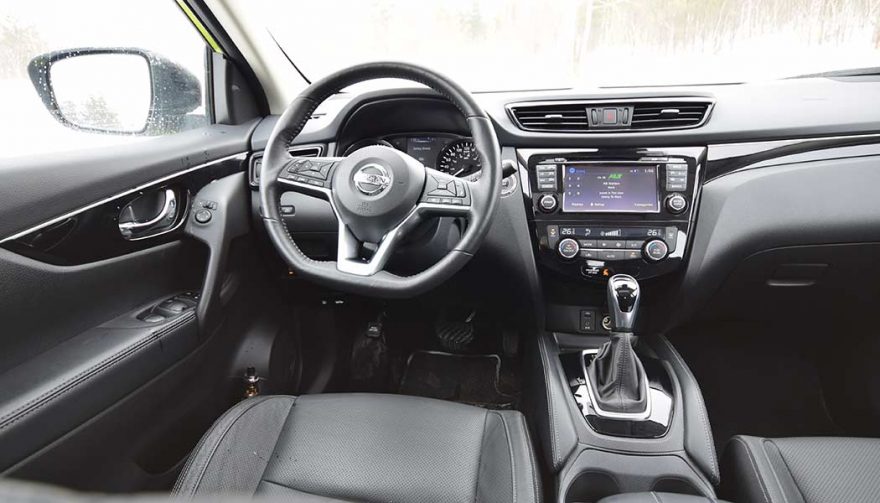 The Nissan Rogue Sport interior