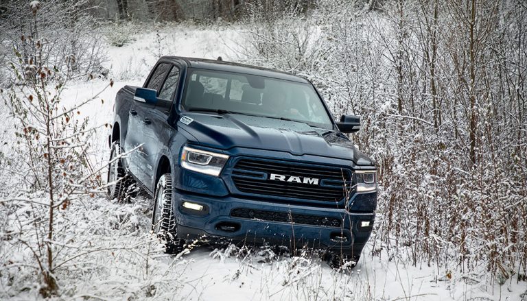 dodge trucks line up